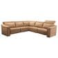 Elran Furniture Bennett 5-Piece Power Symmetrical Reclining Sectional with Power Headrests in Storm Wheat, , large