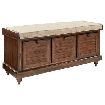 OSP Home Dover Storage Bench in Distressed Brown, , large
