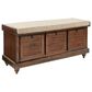 OSP Home Dover Storage Bench in Distressed Brown, , large