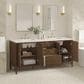 James Martin Vanities Myrrin 72" Double Vanity in Mid Century Walnut with 3 cm Ethereal Noctis Quartz Top, , large