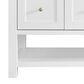James Martin Vanities Breckenridge 60" Single Bathroom Vanity in Bright White with 3 cm White Zeus Quartz Top and Rectangular Sink, , large