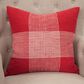 Rizzy Home Plaid 20" Down Filled Pillow in Red/White, , large
