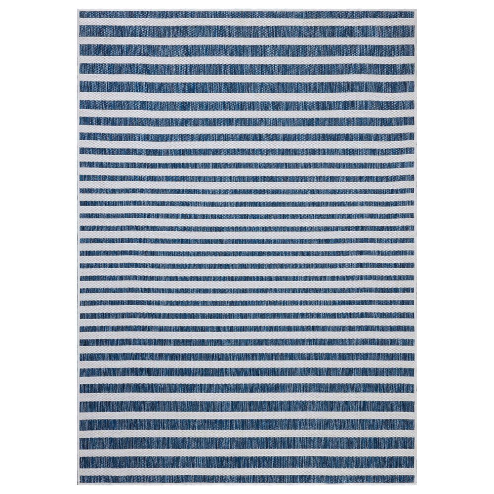 Loloi Easton Denim and Ivory 5"3" x 7"6" Indoor/Outdoor Area Rug, , large