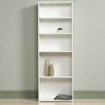 Sauder Beginnings 5-Shelf Bookcase in Soft White, , large