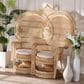 Baxton Studio Nerita Two-Seater Peacock Chair in White, , large