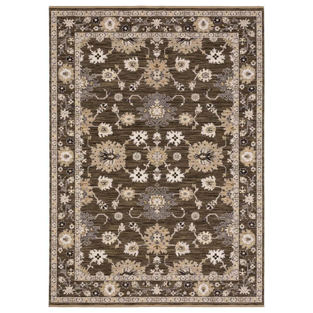 Oriental Weavers Acacia Brown and Tan 2" x 3" Area Rug, , large