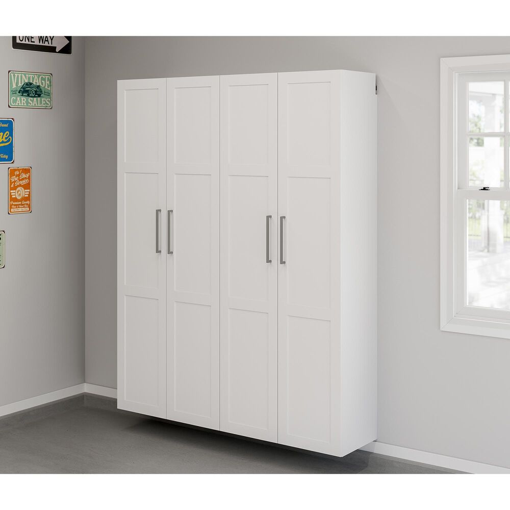 Sauder Wall-Mounted Shallow Cabinet &amp; Doors Bundle, , large