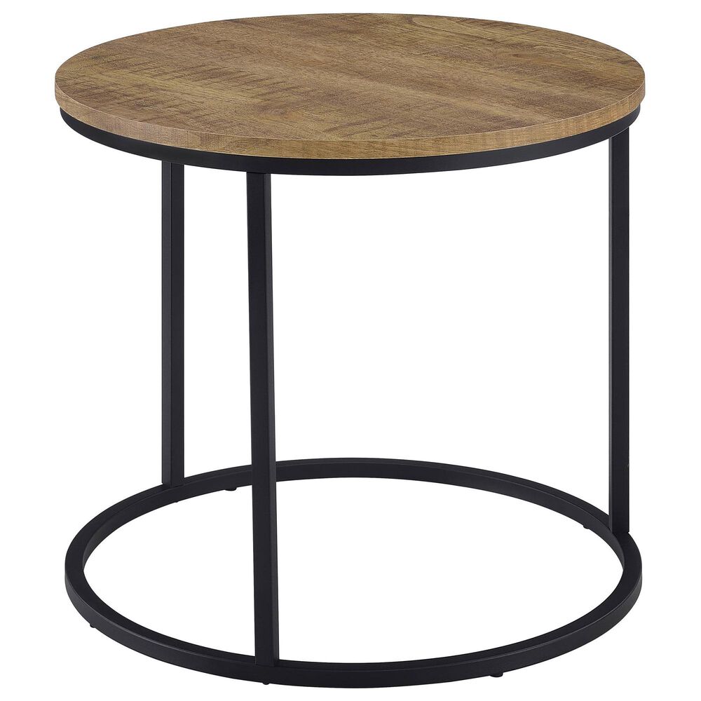 Pacific Landing Lainey Round End Table in Mango and Black, , large