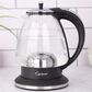 Jura H2O Glass 48 Oz Rapid Boil Kettle in Black and Polished Chrome, , large