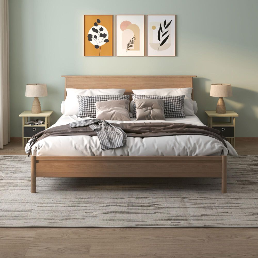 HOMLUX 1-Drawer End Table in Steam Beech, , large