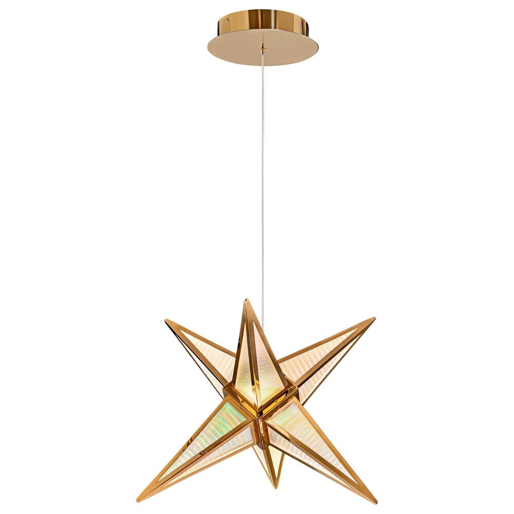 Golden Lighting Spectrum 18" 1-Light LED Chandelier in Rose Gold, , large