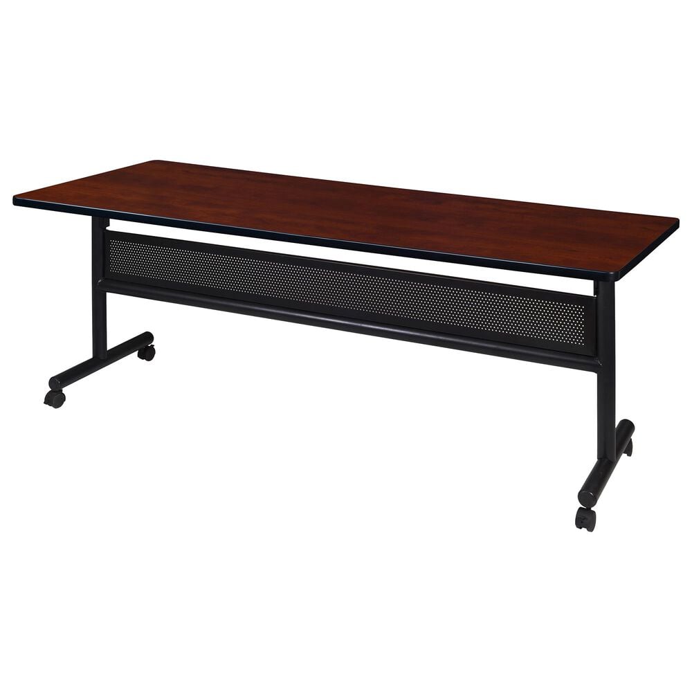 Regency Global Sourcing Kobe 72" x 30" Mobile Training Table with Modesty in Cherry, , large