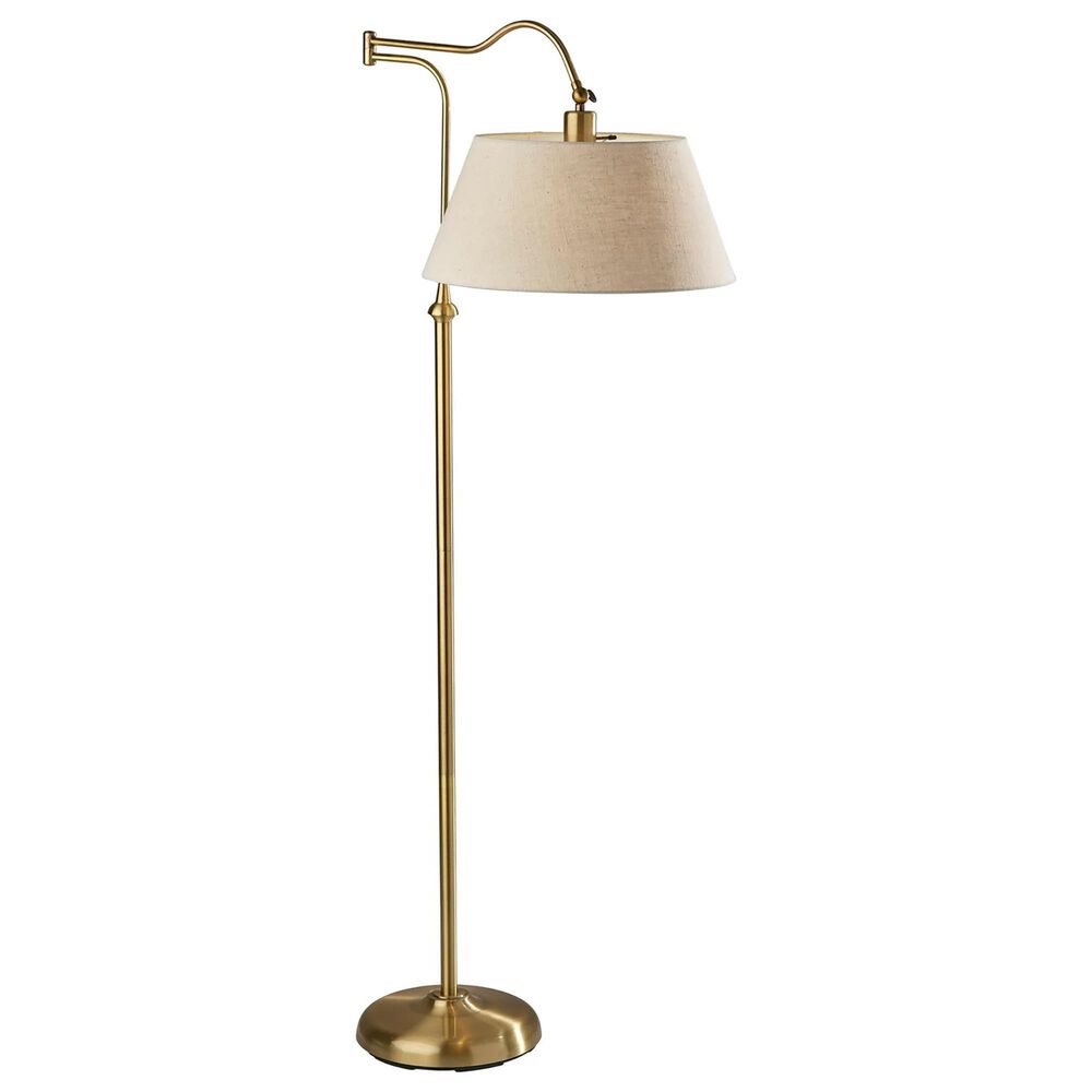 Adesso Rodeo Floor Lamp in Antique Brass, , large
