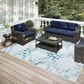 Dalyn Rug Company Sedona Geometric 3" x 5" Skydust Indoor/Outdoor Area Performance Rug, , large