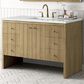 James Martin Vanities Hudson 48" Single Bathroom Vanity in Light Natural Oak with 3 cm Ethereal Noctis Quartz Top and Rectangular Sink, , large
