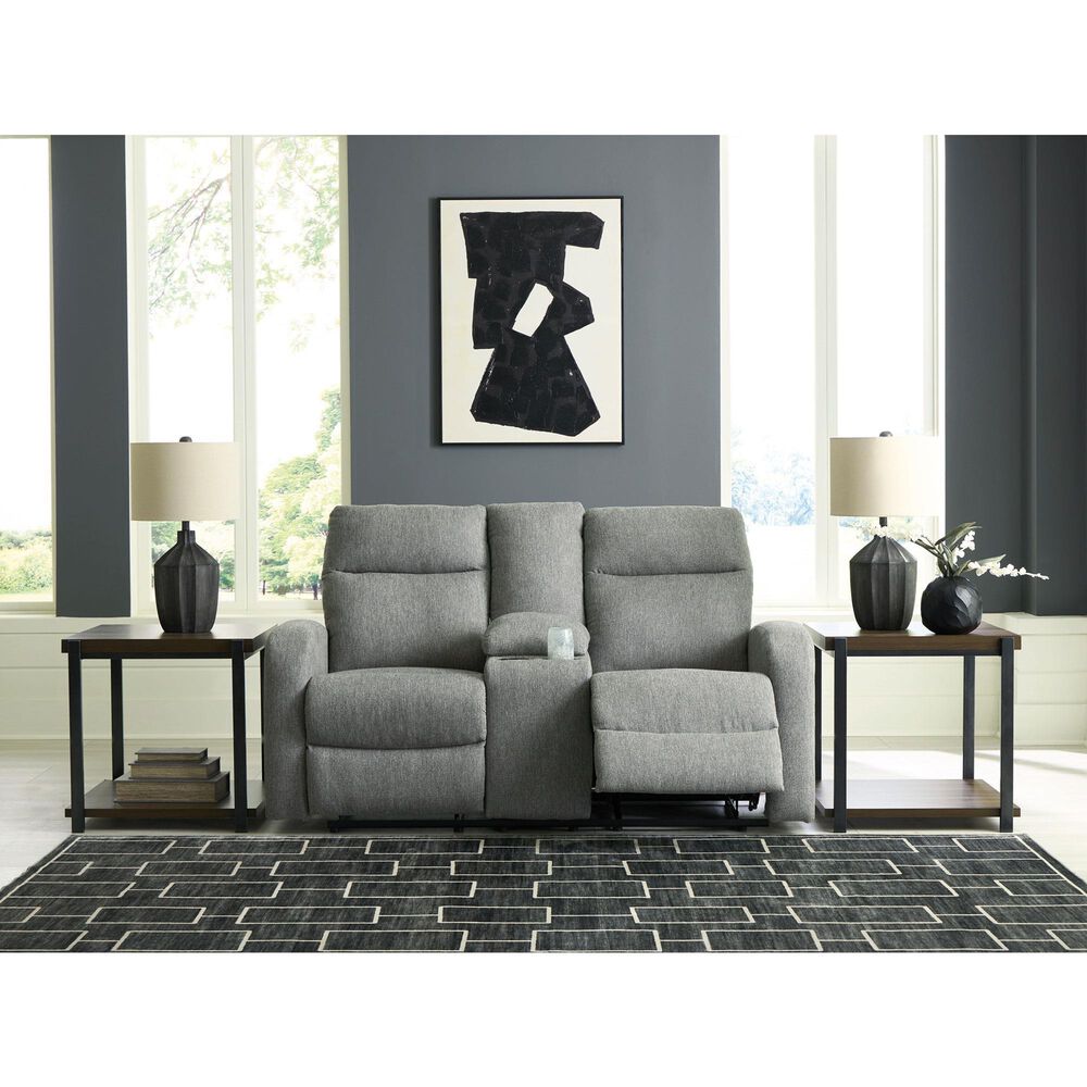 Ashley Gauntlet Manual Reclining Loveseat in Sterling, , large
