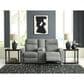 Ashley Gauntlet Manual Reclining Loveseat in Sterling, , large