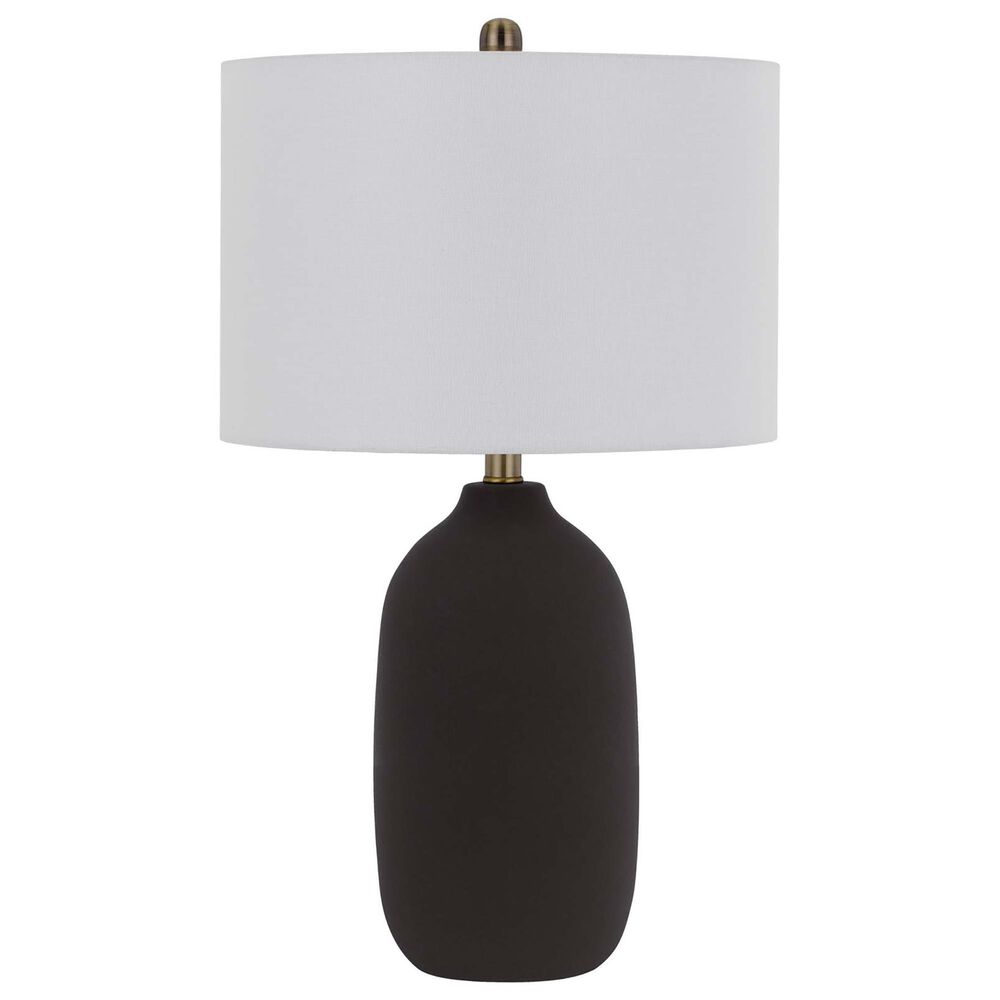 Cal Lighting Trani Ceramic Table Lamp in Matte Black, , large