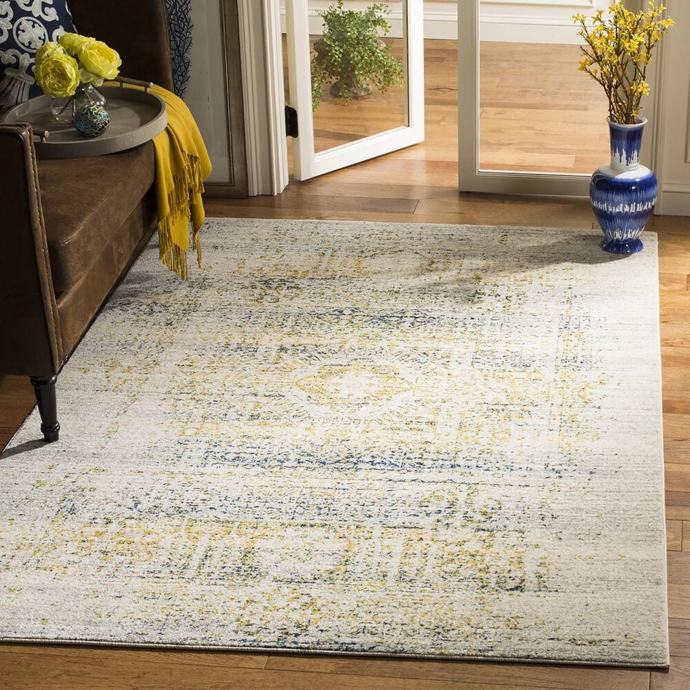 Safavieh Evoke EVK232C 10&#39; x 14&#39; Ivory and Blue Area Rug, , large
