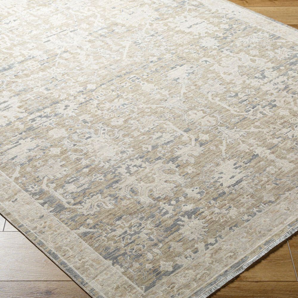 Surya Once Upon a Time Light Brown, Light Gray, Tan, Ivory and Gray 7'10" x 9'10" Area Rug, , large
