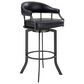 Blue River Edy Swivel 26" Counter Stool with Black Cushion in Mineral, , large