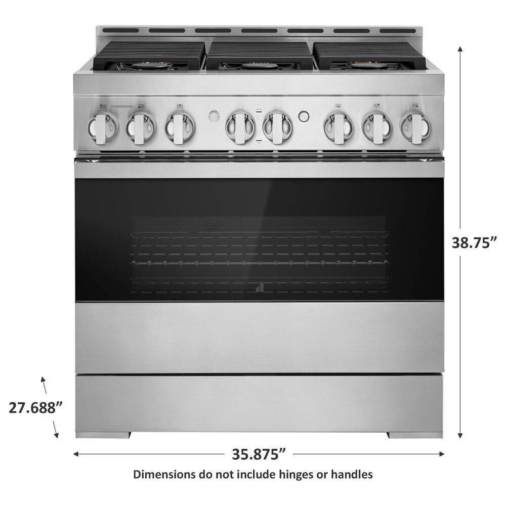 JennAir 36&quot; Gas Professional Range in Black Glass and Stainless Steel, , large