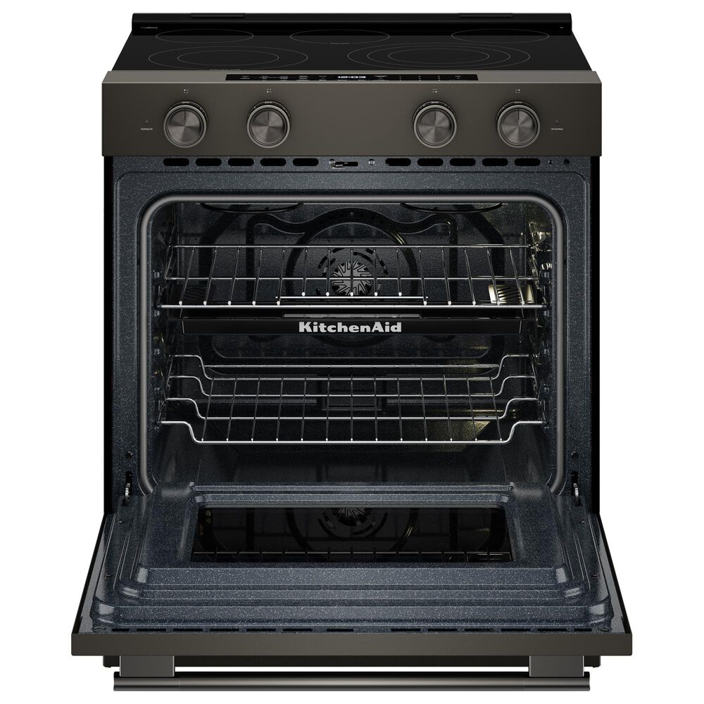 KitchenAid 5.3 Cu. Ft. Smart Slide-in Electric Range in Black Ore, , large
