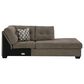 Ashley Mahoney 2-Piece Right Facing Sleeper Sectional with Chaise in Chocolate, , large