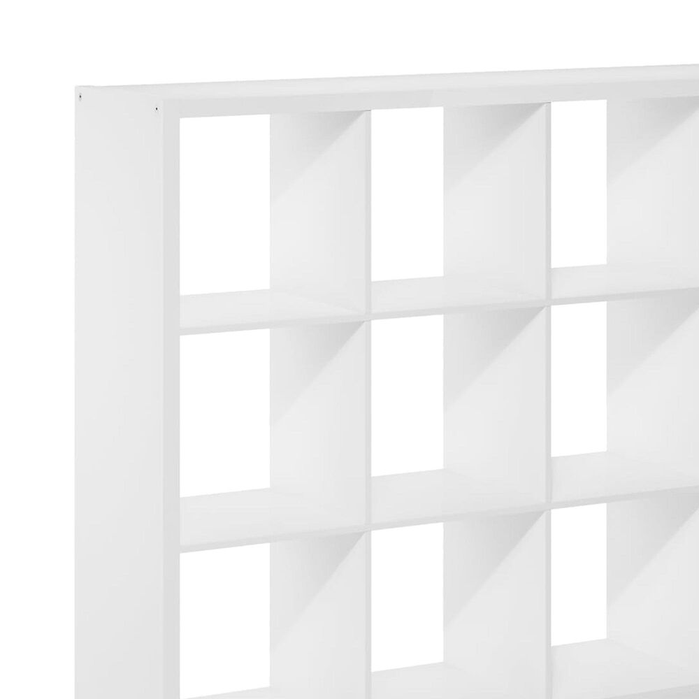 HOMLUX 16-Cube Reversible Open Back Bookshelf in White, , large