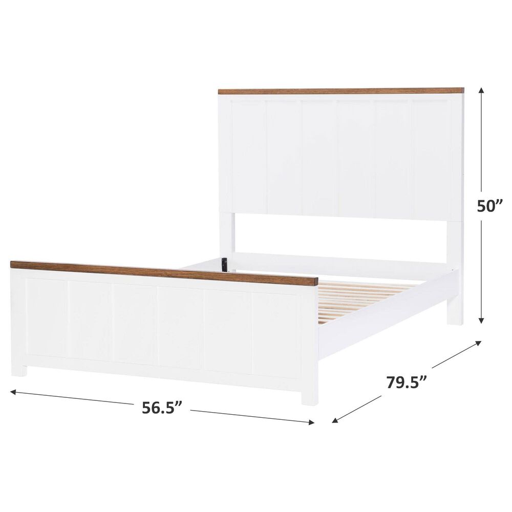 Legacy Classic Dutton Full Platform Bed in Natural White and Toasted Coconut, , large