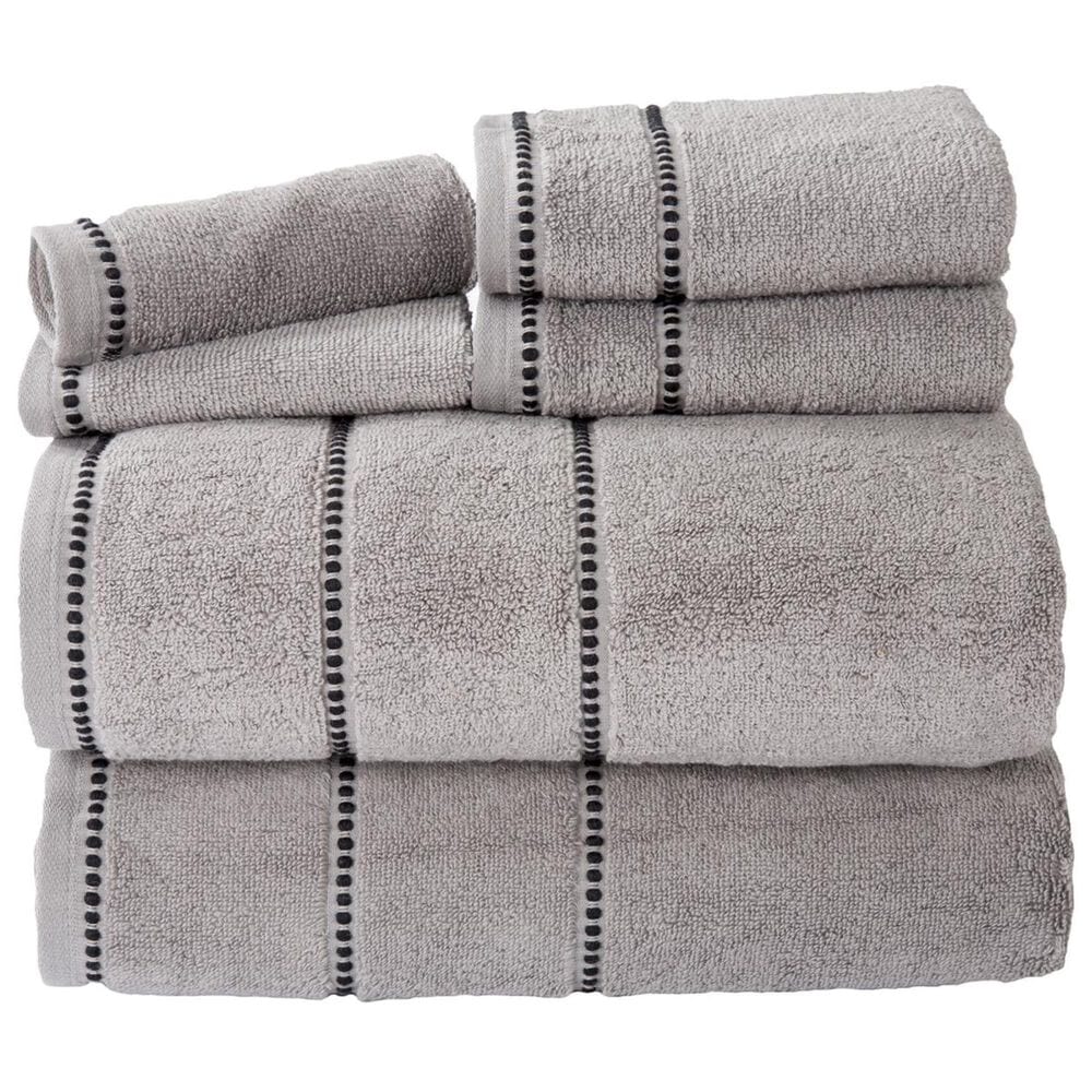 Timberlake Lavish Home 6-Piece Quick Dry Towel Set in Silver, , large