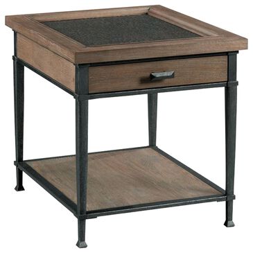 Hammary Austin Rectangular End Table in Medium Brown with Glaze, , large