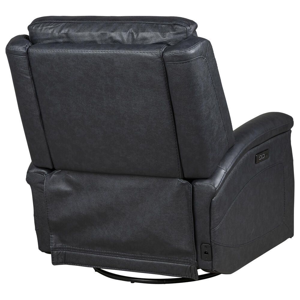 Southern Motion Bergman Power Swivel Glider Recliner in Reno Navy, , large