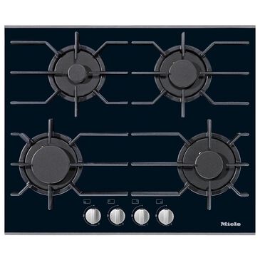 Miele 24" Gas Cooktop in Black and Stainless Steel, , large