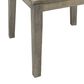 Hearth and Haven Hampton Outdoor Square Side Table with Slatted Top in Grey, , large