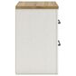 Ashley Linnocreek 2-Drawer Nightstand in White and Warm Brown, , large