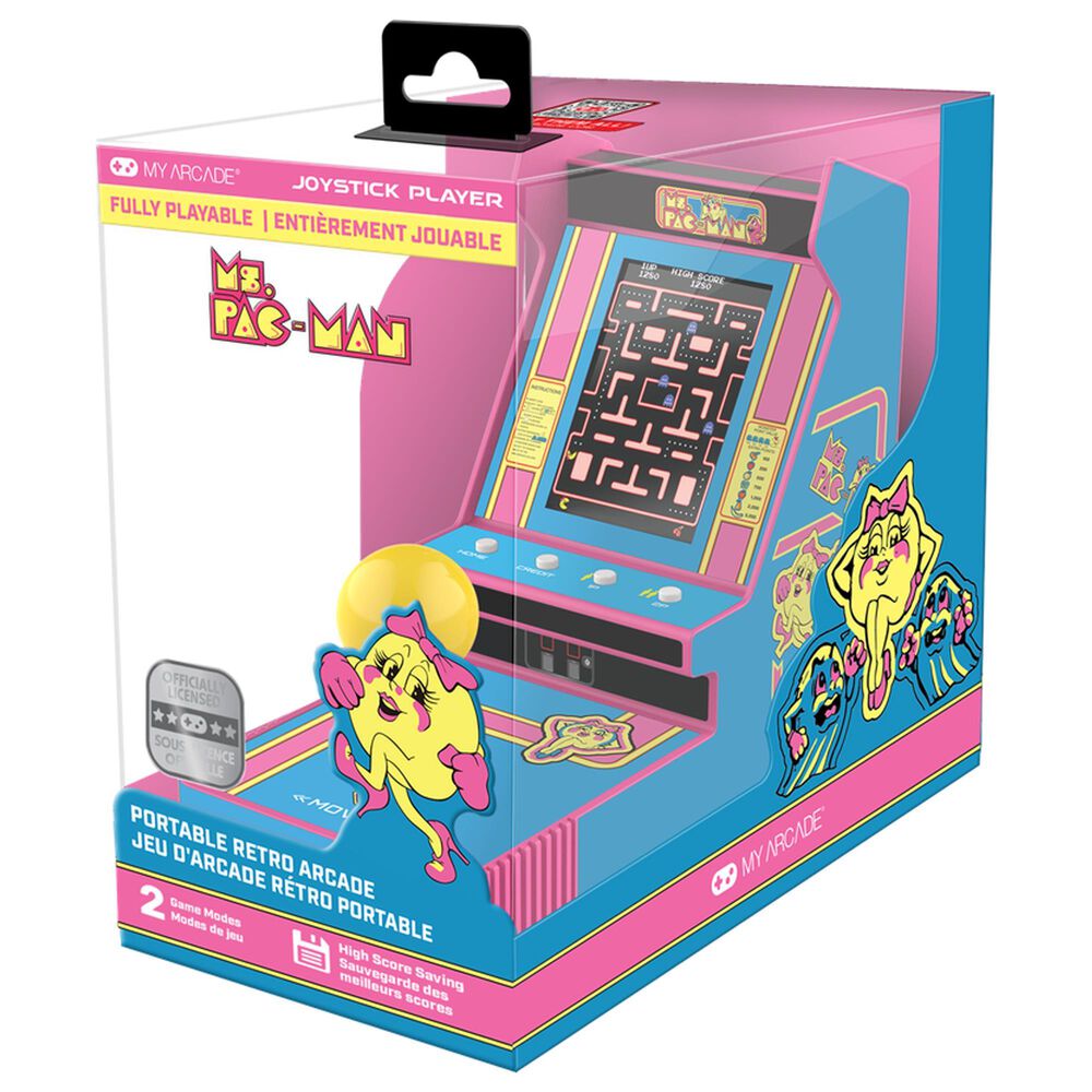 My Arcade Joystick Player Ms. Pac-Man Portable Retro Arcade Game in Blue, , large