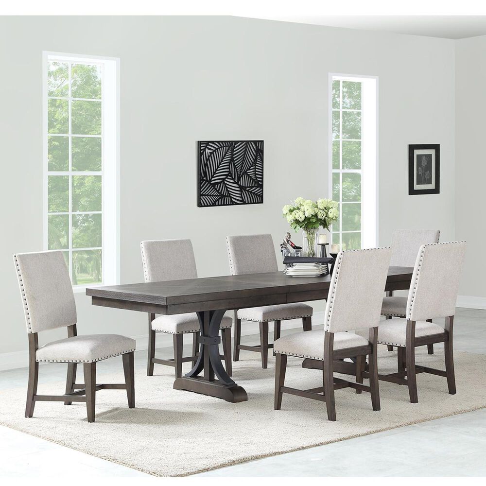 Frankfurt Furniture Revolution 7Piece Dining Set in Dark Gray Shop NFM
