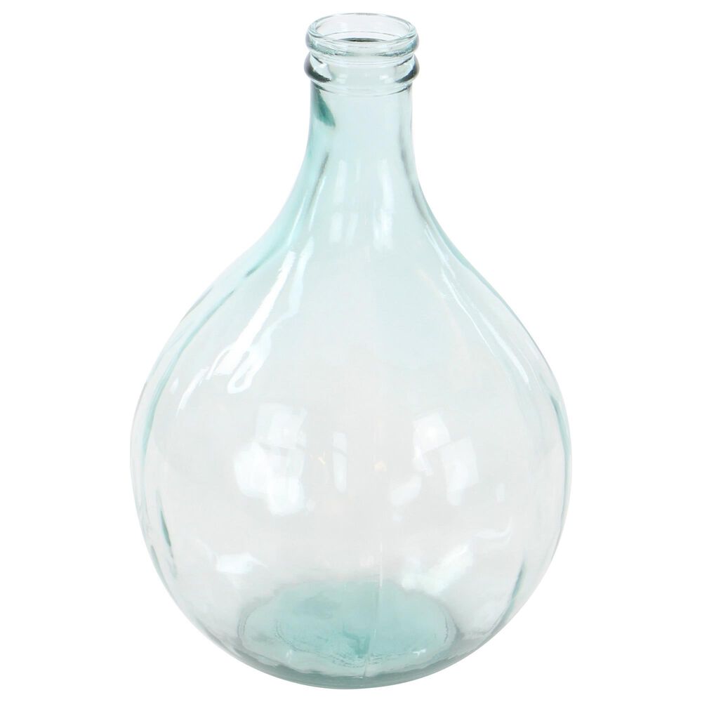 Maple and Jade 17&quot; x 11&quot; Farmhouse Glass Vase in Clear, , large