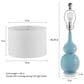 Timberlake Double Gourd Vintage Table Lamp in Spa Blue and Clear (Set of 2), , large