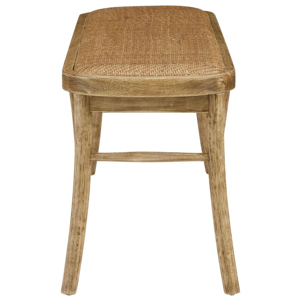 Linon Home Decor Conelly Bentwood Bench in Weathered Brown, , large