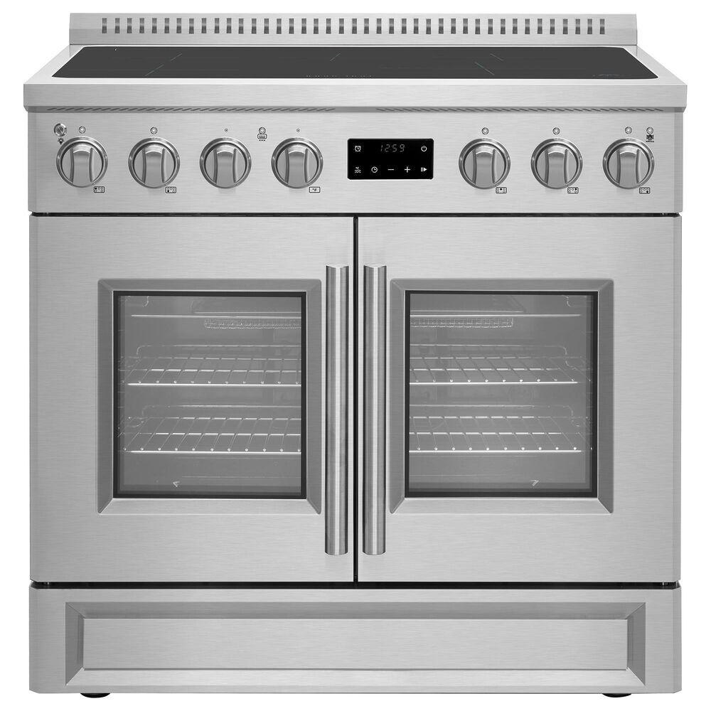 Forno Torino 36" French Door Induction Range in Stainless Steel, , large