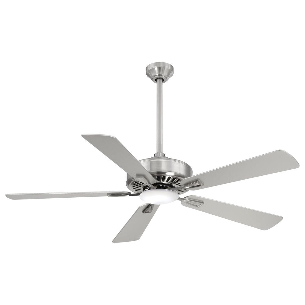 Minka-Aire Contractor Plus 52" LED Ceiling Fan with Silver Blades in Brushed Nickel, , large