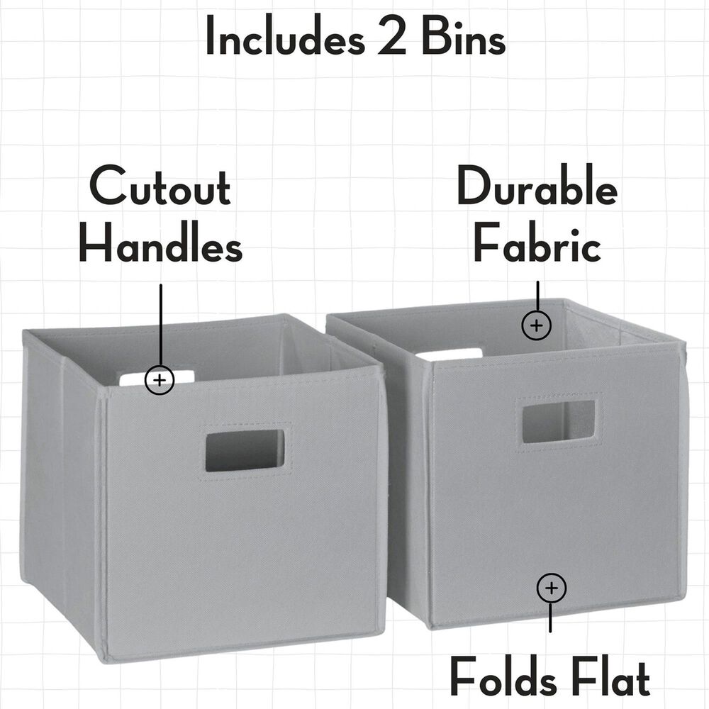RiverRidge Home Kids Activity Table with 4 Cups and 2-Piece Gray Bins in White Painted, , large