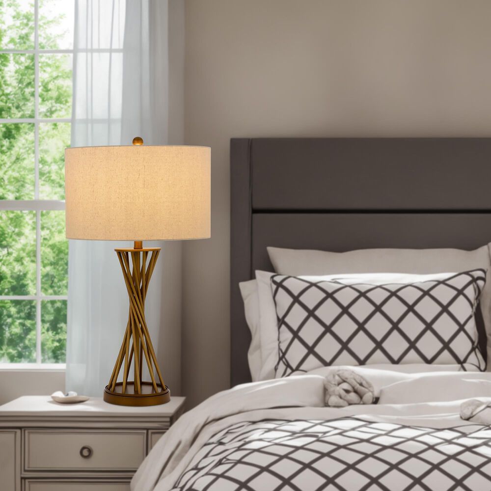 Cal Lighting Urban Metal Table Lamp in Rustic Gold, , large
