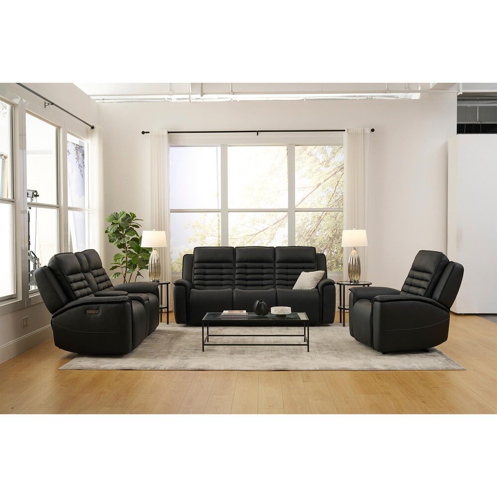 Interlochen High End Push Back Loveseat in Jet Black, , large