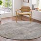 Surya Brunswick Cream, Light Gray, Charcoal, Light Brown, Mustard and Medium Brown 6"7" Round Area Rug, , large