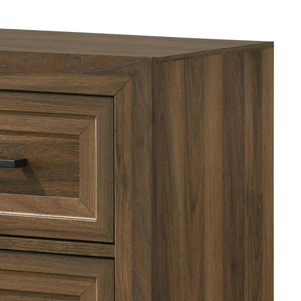 Crown Mark Lorraine 2 Drawer Nightstand in Medium Brown, , large
