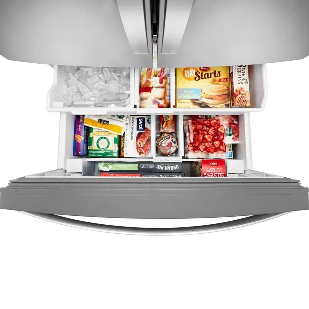 Whirlpool 27 Cu. Ft. 36&quot; Wide French Door Refrigerator in Fingerprint Resistant Stainless Steel with Dual Icemaker, , large