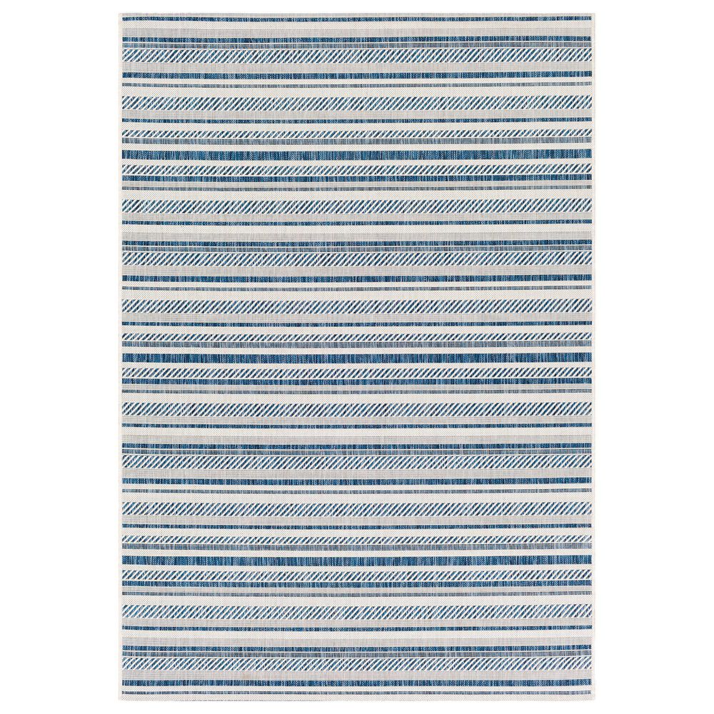 Surya Eagean EAG-2337 Navy, Light Blue, Blue and White 6&#39;7&quot; x 9&#39; Indoor/Outdoor Area Rug, , large